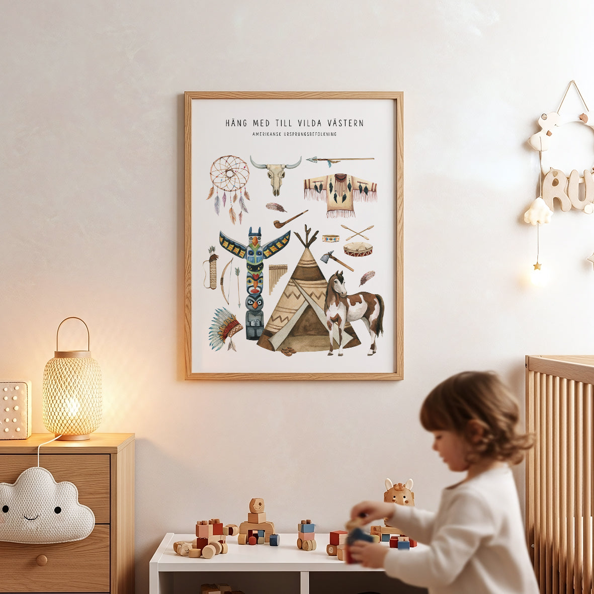 Pedagogisk poster: Häng med till vilda västern, amerikansk ursprungsbefolkning